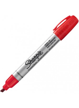 Sharpie Professional Permanent Marker, SAN1794225, Chisel point, Red, Dozen